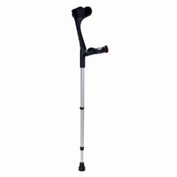 Elbow crutch with anatomic soft handle
