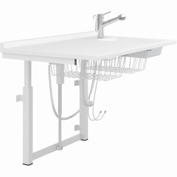 Nursing table, height adjustable