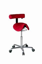 Roll Rodeo saddle chair with backrest