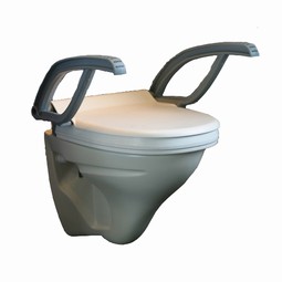 Flush raised toilet seat Flush raised toilet seat