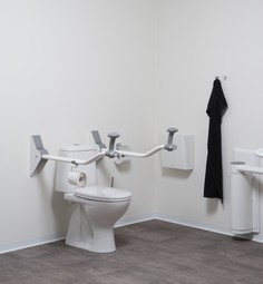 Toilet support arms - foldable and wall mounting