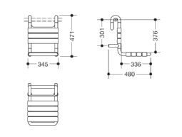 HEWI Removable hanging seat