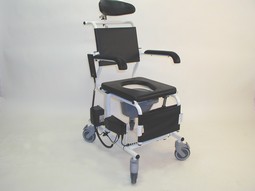 ERGOtip 3 EL Reclining Commode & Shower Chair - click to see picture in full size - opens new window ERGOtip 3 EL Reclining Commode & Shower Chair