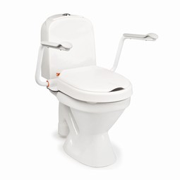 Etac Hi-Loo fixed raised toilet seat with armrests
