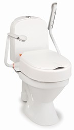 Etac Hi-Loo fixed raised toilet seat with armrests