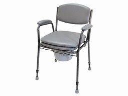 Padded commode chair  - example from the product group commode chairs without castors, height adjustable 