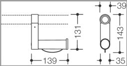 HEWI Upgrade kit toilet roll holder