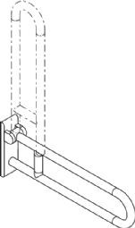 HEWI Hinged support rail (801-series)