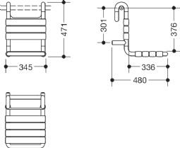 HEWI Removeable hanging seat (801-series)
