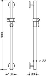 HEWI Shower head holder - (950-series) - click to see picture in full size - opens new window HEWI Shower head holder - (950-series)