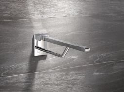 HEWI Hinged support rail, duo, chrome