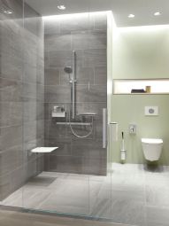 HEWI Hinged support rail, duo, chrome