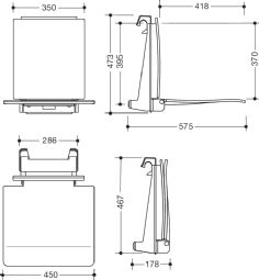 HEWI Removable hanging seat (950 series)