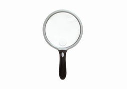 Handheld magnifier with light