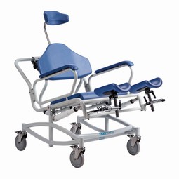 Shower Commode Tilt  - example from the product group commode shower chairs with wheels, tilt and electrical functions