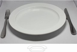 Plate in porcelain 26 cm