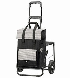 Shopping trolley with seat