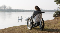 Trekinetic GTE Electric Wheelchair  - example from the product group powered wheelchairs, powered steering, class b (for indoor and outdoor use)