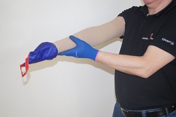 SLIP ARM - For taking on compression stocking on arm