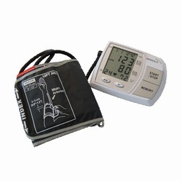 Blood pressure meter for the upperarm