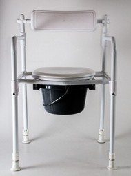 Bath and toilet chair, collapsible - example from the product group commode shower chairs without castors Bath and toilet chair, collapsible - example from the product group commode shower chairs without castors