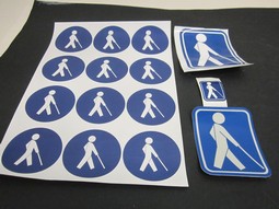 Sticker blind symbol