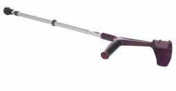 Albuestok, bordeaux/rød  - example from the product group height adjustable elbow crutches with adjustable elbow support