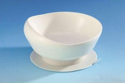 Plate for soup with suction cup