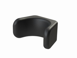 Head Rests Model 1 in black PU foam