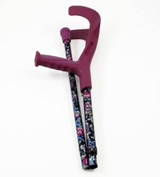 Foldable elbow crutch