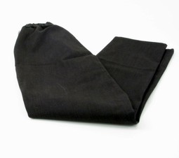 Trousers with elastic band, jeans, black