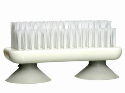 Nail brush on suction cups