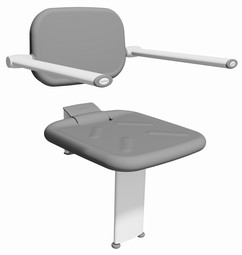 Backrest for shower seat  - example from the product group back supports for bath or shower