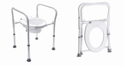 Toilet frame without backrest - foldable