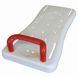 Bathing seat board for bathtubs with adjustable width