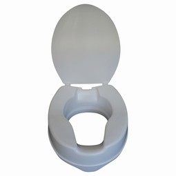 Toilet seat raiser with lid, easy to mount