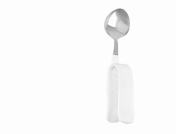 Spoon with handle - is attached to the hand