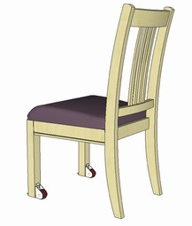 Castors for dining chair