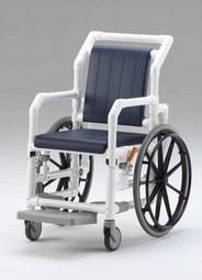 Wheel chair for swimming pools