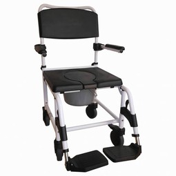 Toilet/bathing chair with wheels  - example from the product group commode shower chairs with castors, non-electrical height adjustable