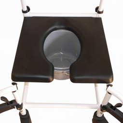 Toilet/bathing chair with wheels