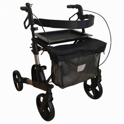 Rollator with vertical closing