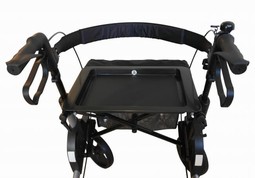 Rollator with vertical closing