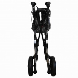 Rollator with vertical closing