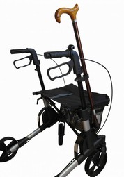 Rollator with vertical closing