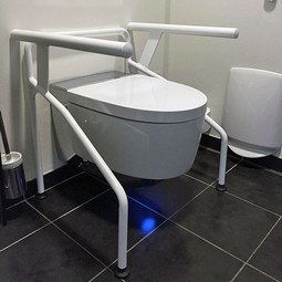 Floor standing armrest, Hanne  - example from the product group toilet arm supports and toilet back supports, free-standing