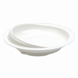 Plate with high rim and suction cup