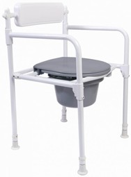 Toilet chair, foldable  - example from the product group commode shower chairs without castors, height adjustable