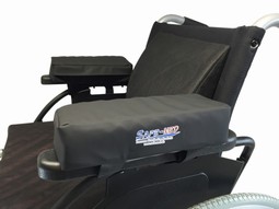 Arm cushions for armrest on wheel-chair, pressure relieving