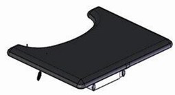 Wheelchair table with pattering  - example from the product group lap trays for wheelchairs
